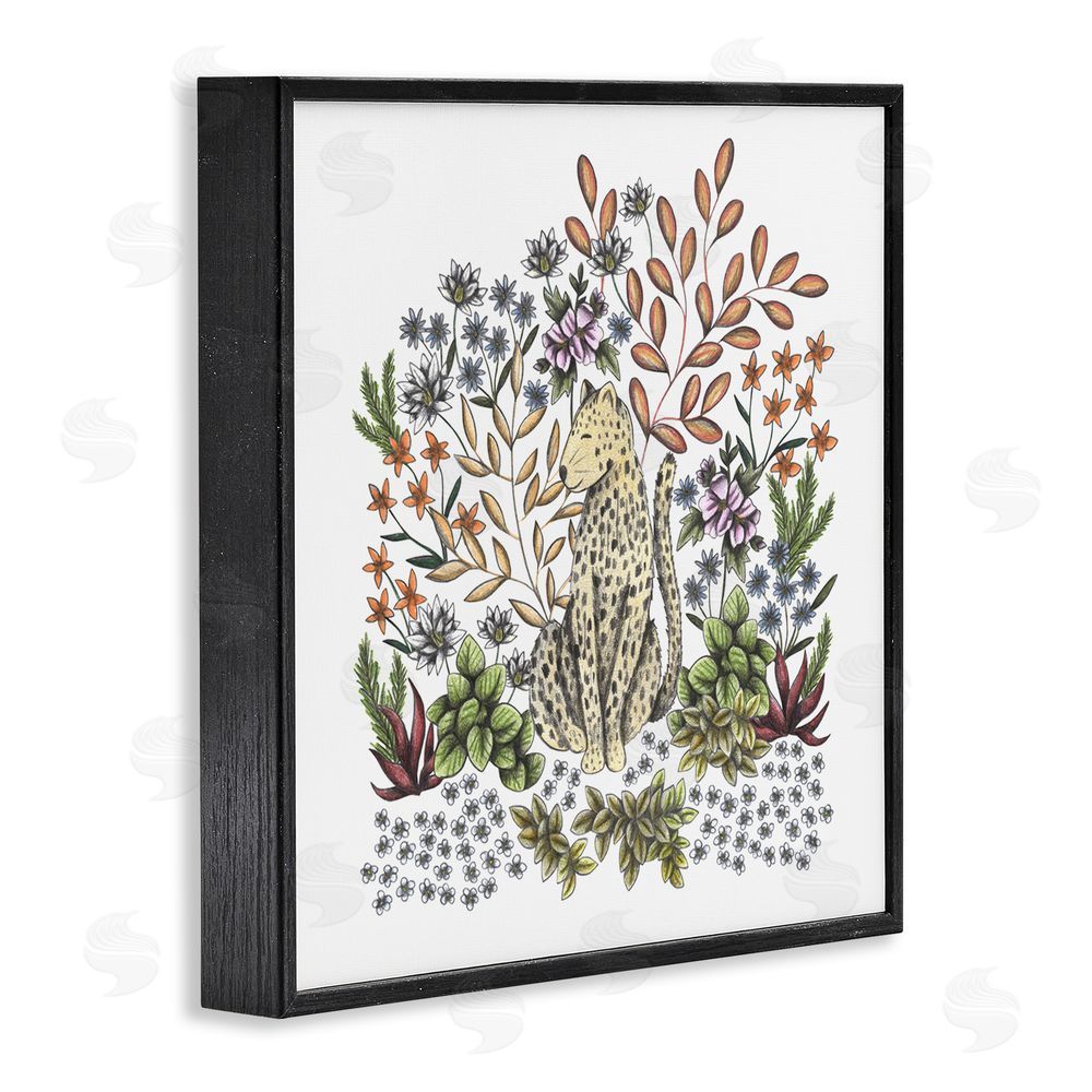Cecilia Battaini Jungle Wildlife Leopard Black Framed Giclee Print Wall Art