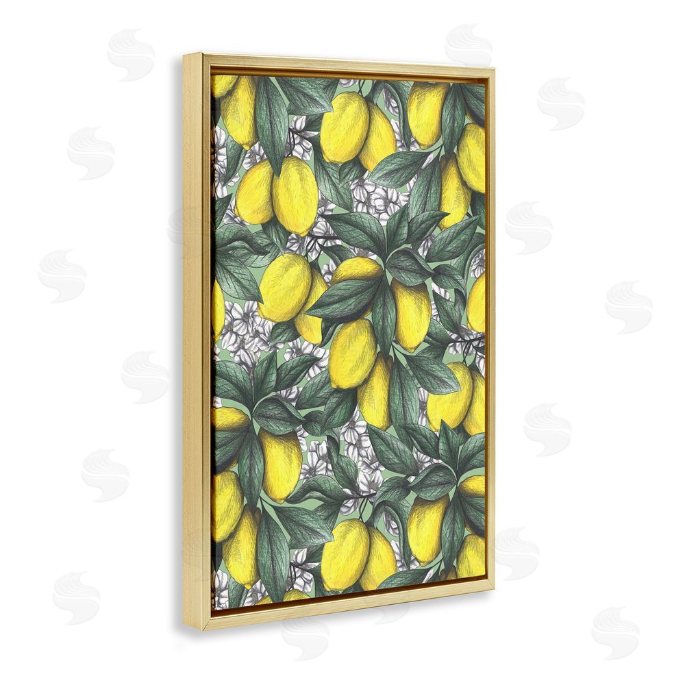 Cecilia Battaini Under The Lemon Tree Gold Floating Frame Canvas Wall Art Print