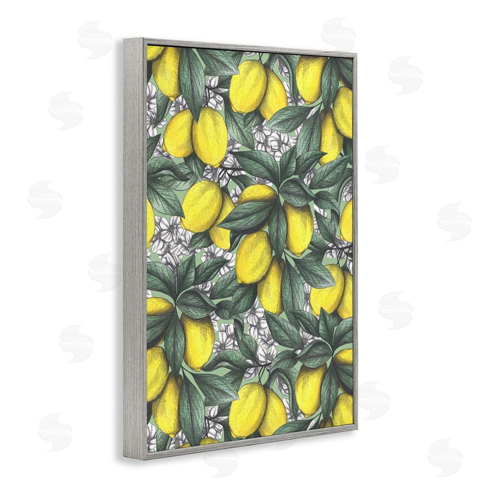 Cecilia Battaini Under The Lemon Tree Gray Framed Giclee Print Wall Art