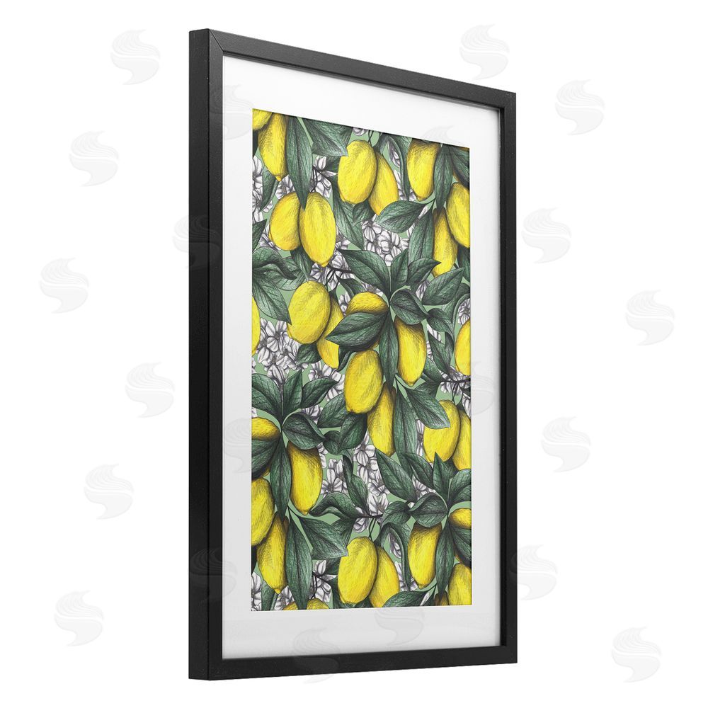Cecilia Battaini Under The Lemon Tree Black Framed Print Under Glass Wall Art