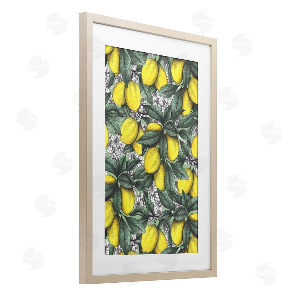 Cecilia Battaini Under The Lemon Tree Brown Framed Print Under Glass Wall Art