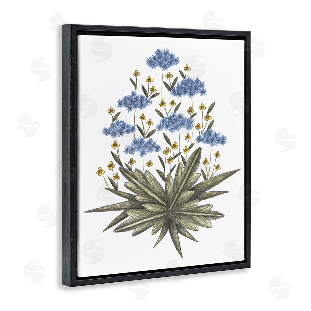 Cecilia Battaini Where Wild Flowers Bloom Black Floating Frame Canvas Wall Art Print