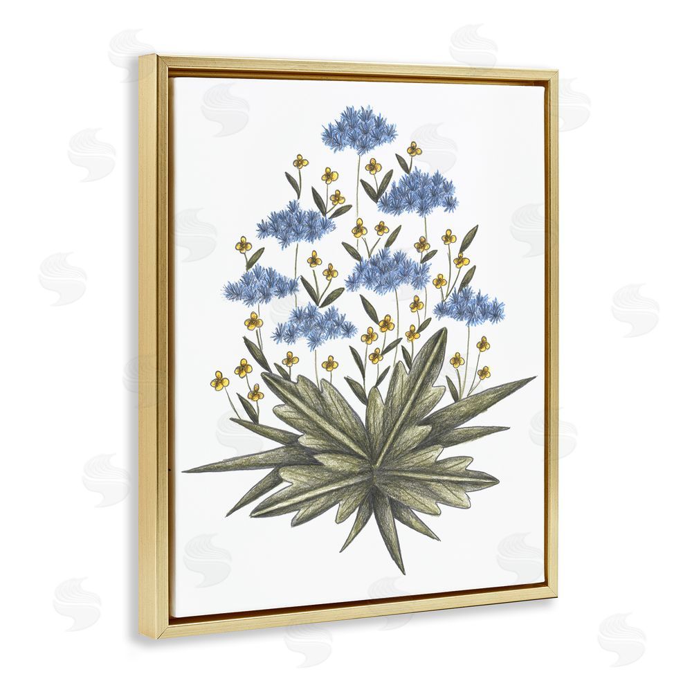 Cecilia Battaini Where Wild Flowers Bloom Gold Floating Frame Canvas Wall Art Print