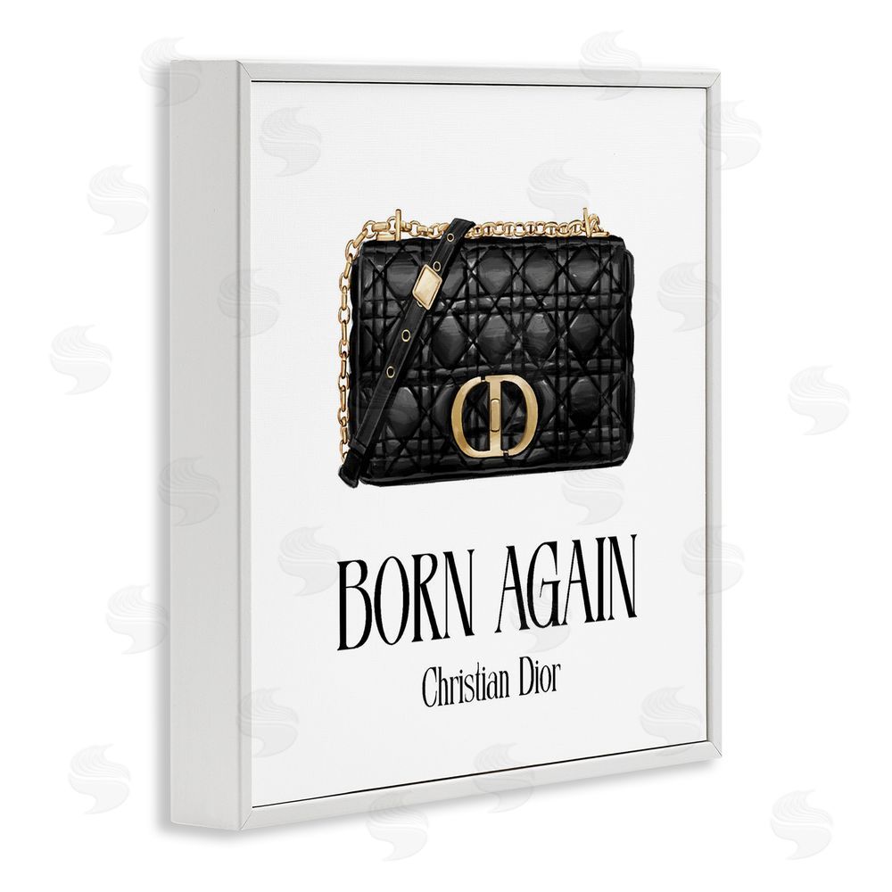 Ziwei Li Born Again Black Quilted Purse White Framed Giclee Wall Art Print