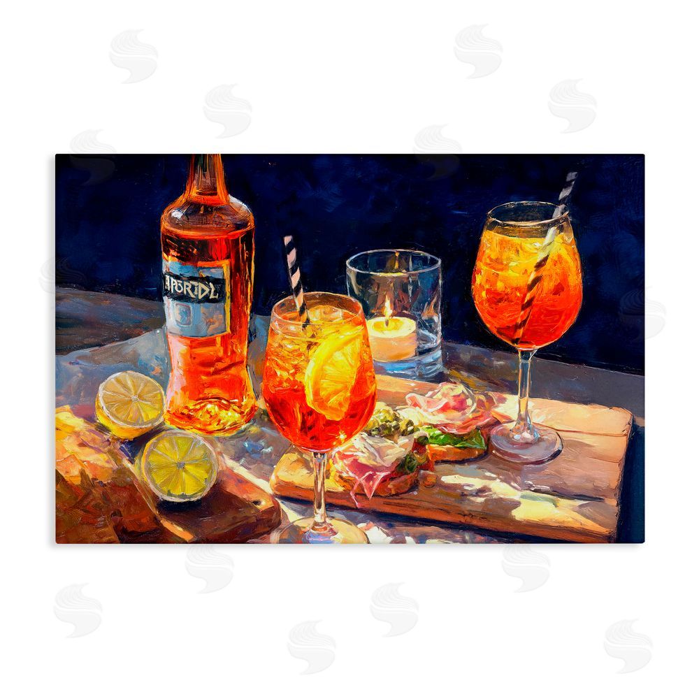 Ziwei Li Sprits Table Still Life Stretched Canvas Wall Art Print