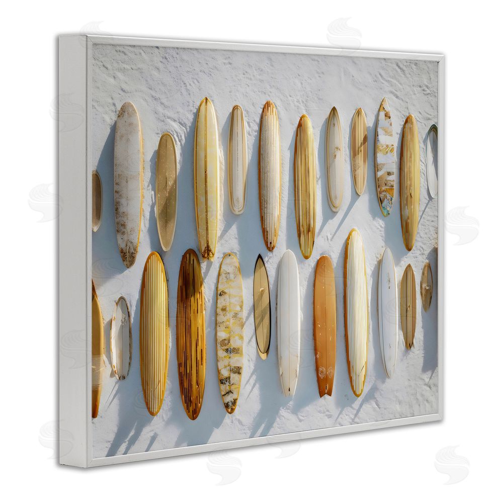 Franklyn Gregory Vintage Surfboard Collection White Framed Giclee Wall Art Print