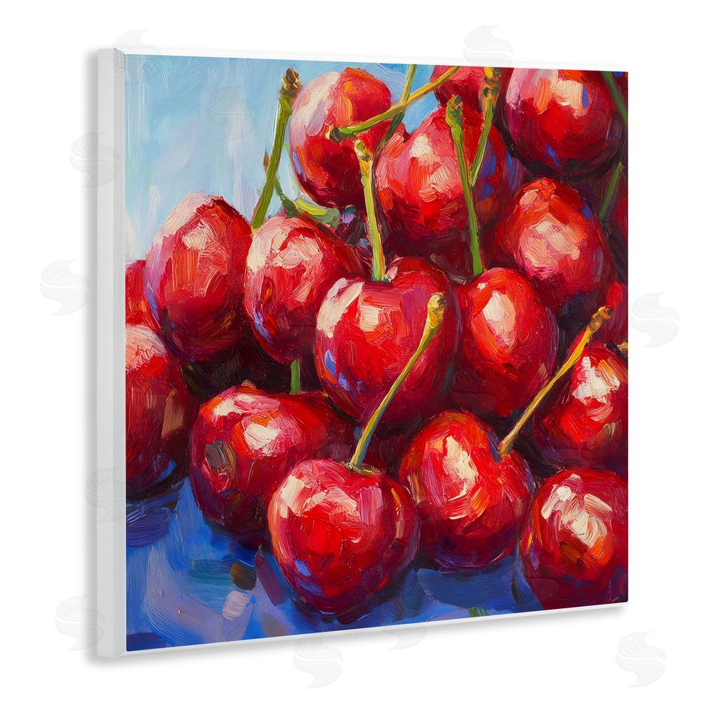 Petal Prints Design Luscious Red Cherries of Summer Wall Plaque Home Decor Art Print