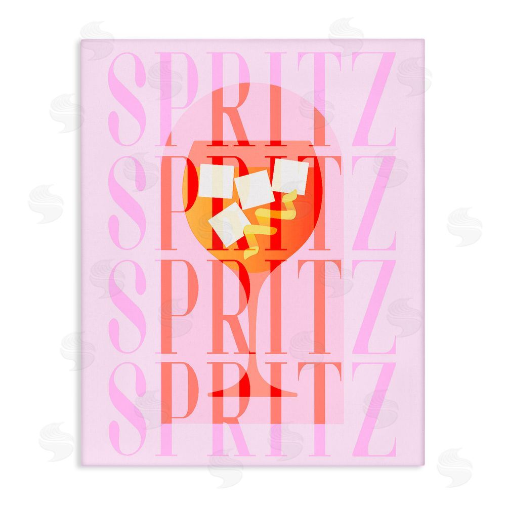 Stupell Studio Retro Pastel Spritz Stretched Canvas Wall Art Print