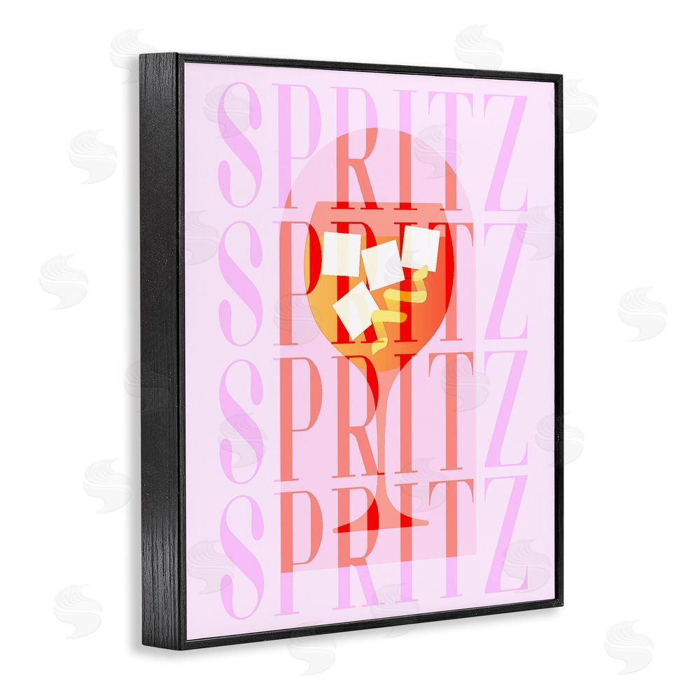 Stupell Studio Retro Pastel Spritz Black Framed Giclee Print Wall Art