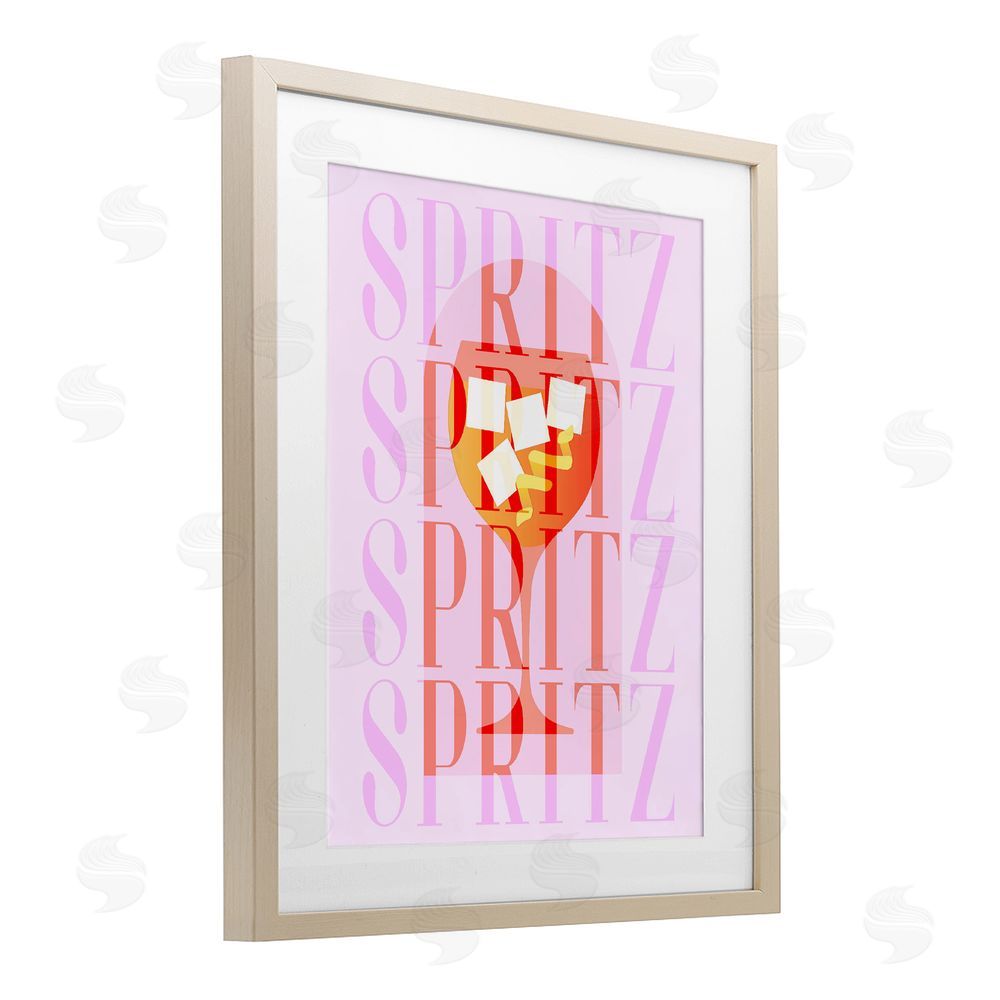 Stupell Studio Retro Pastel Spritz Brown Framed Print Under Glass Wall Art