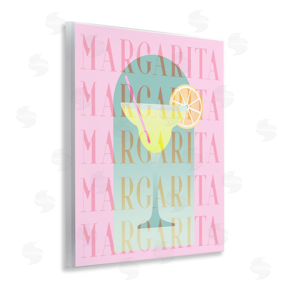 Stupell Studio Retro Pastel Margarita Wooden Wall Plaque Art Print
