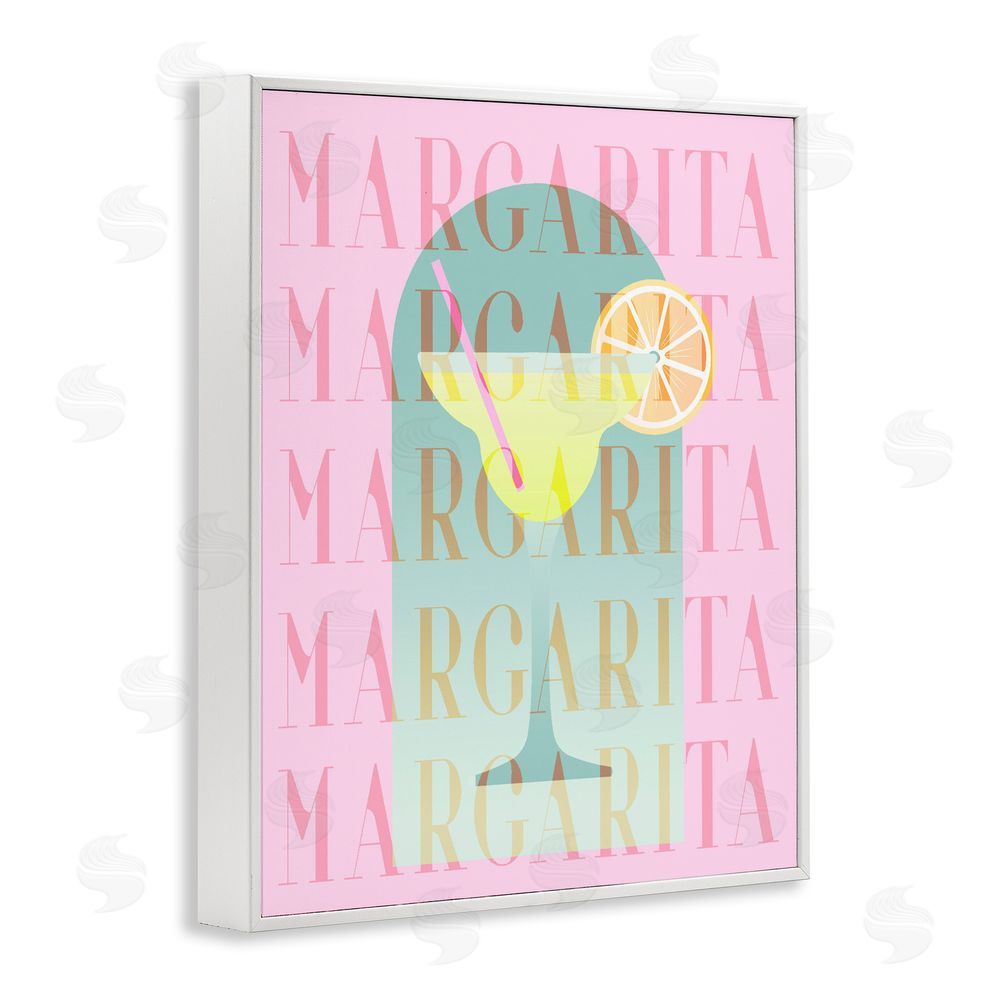 Stupell Studio Retro Pastel Margarita White Framed Giclee Print Wall Art