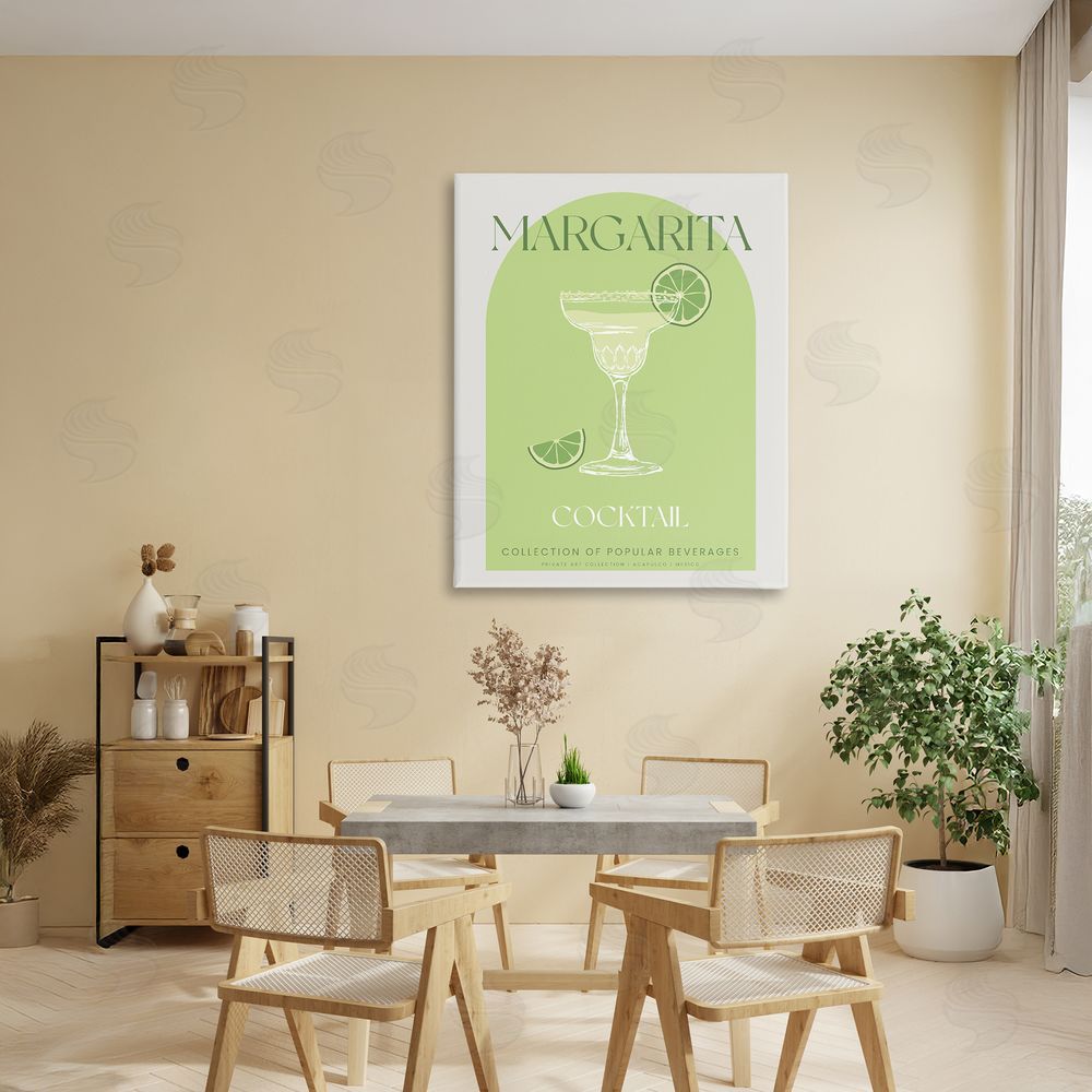 Stupell Studio Stylish Retro Margarita Stretched Canvas Wall Art Print in Room