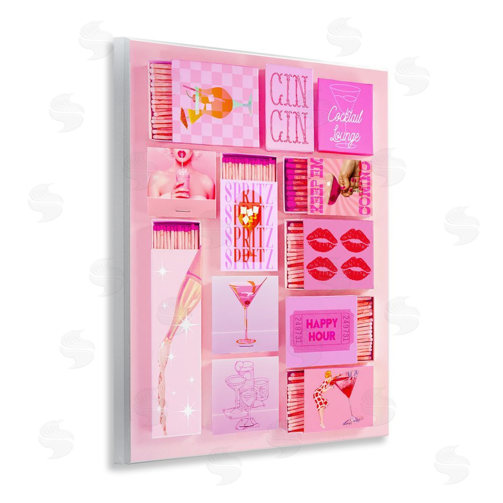 Stupell Studio Feminine Glam Matches Wooden Wall Plaque Art Print