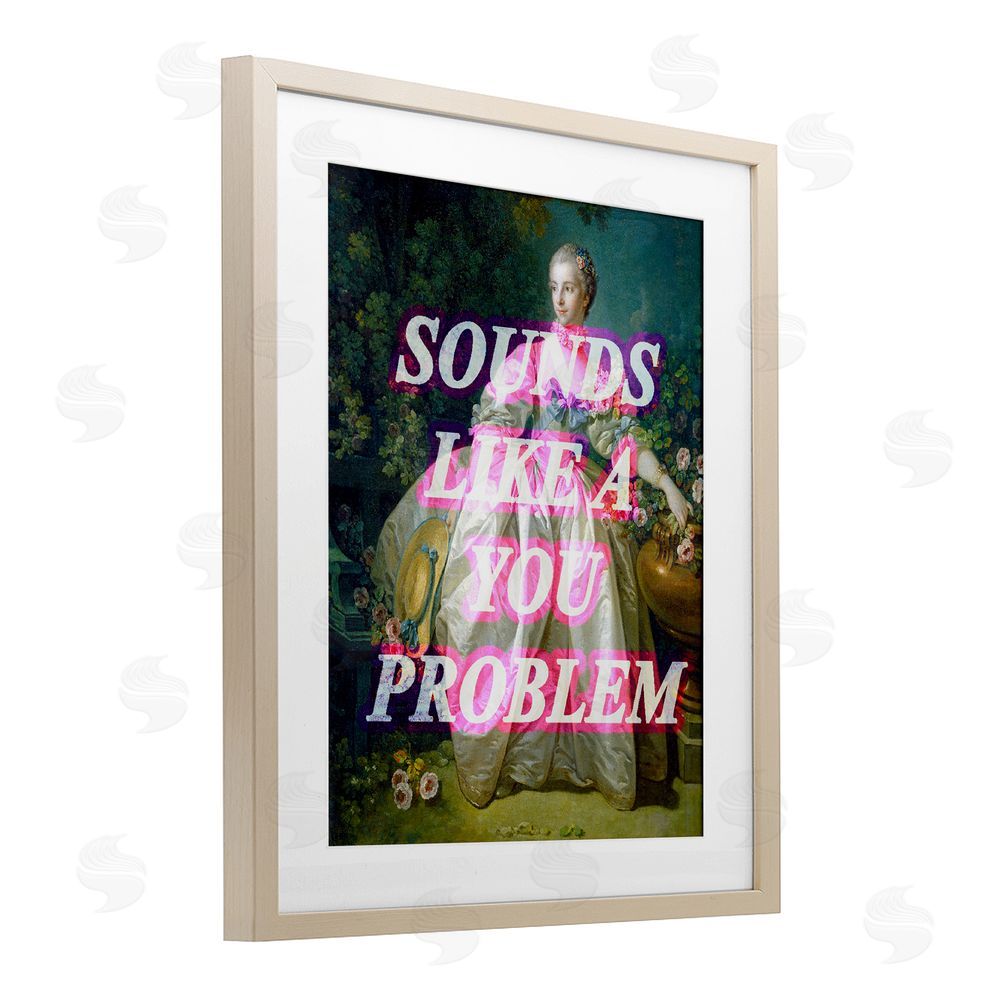Stupell Studio Sounds Like A You Problem Brown Framed Print Under Glass Wall Art