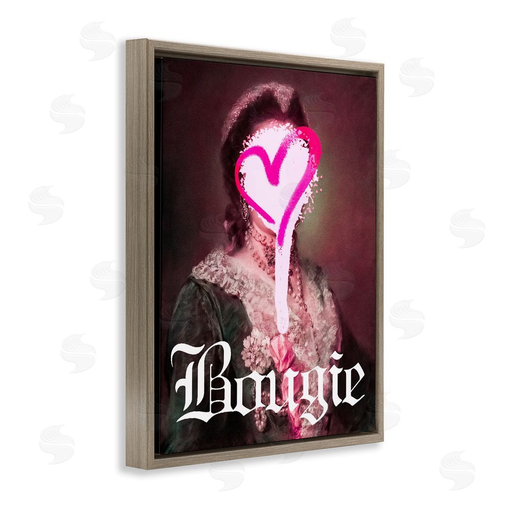 Stupell Studio Bougie Classical Portrait Brown Floating Frame Canvas Wall Art Print