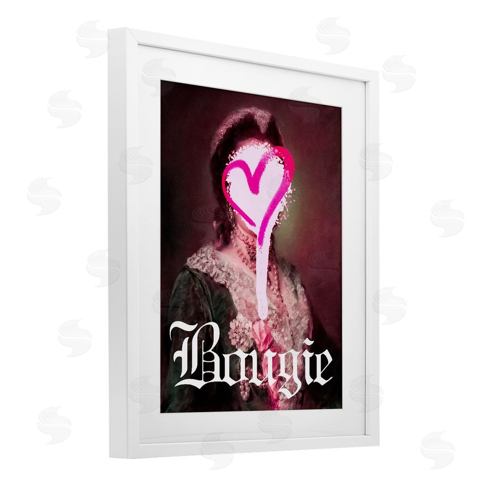 Stupell Studio Bougie Classical Portrait White Framed Print Under Glass Wall Art