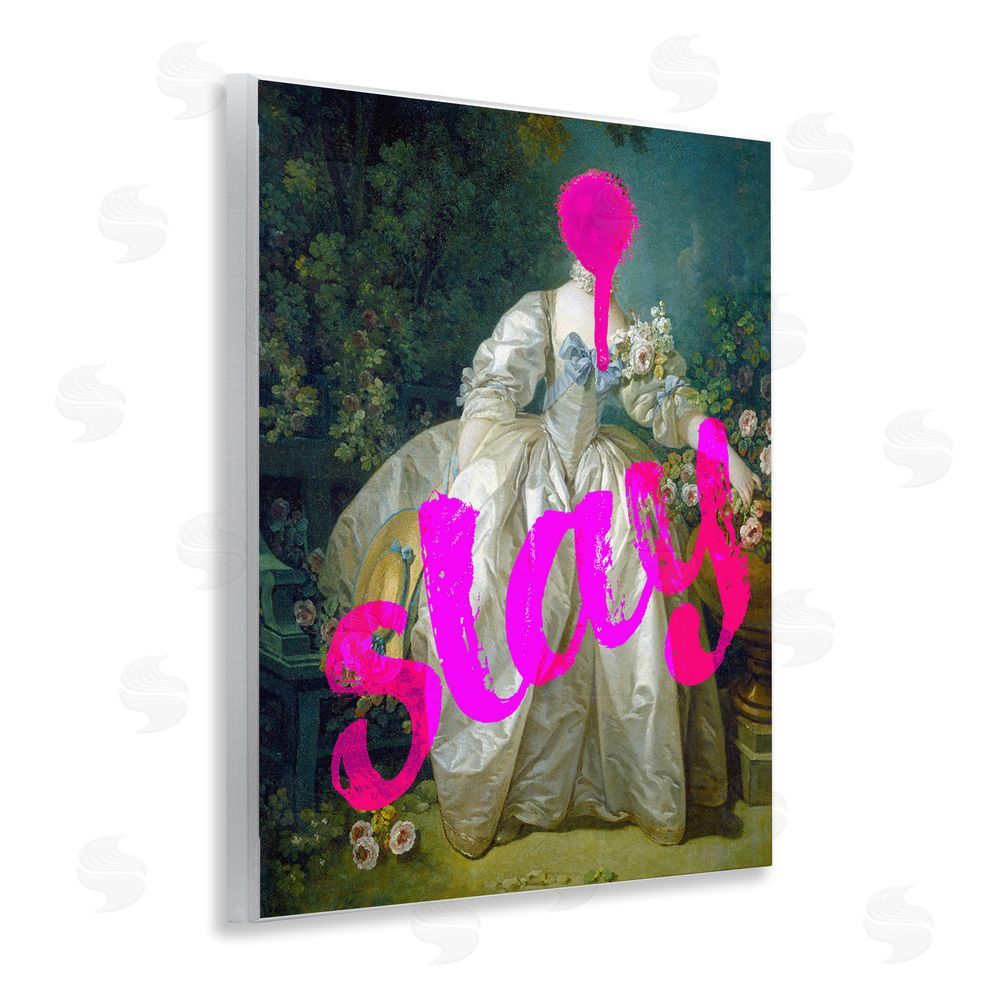 Stupell Studio Slay Classical Baroque Gown Wooden Wall Plaque Art Print