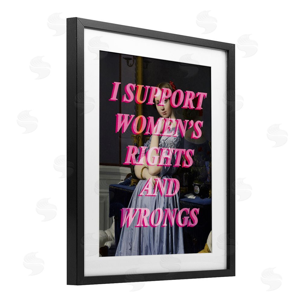 Stupell Studio I Support Women's Rights & Wrongs Black Framed Print Under Glass Wall Art