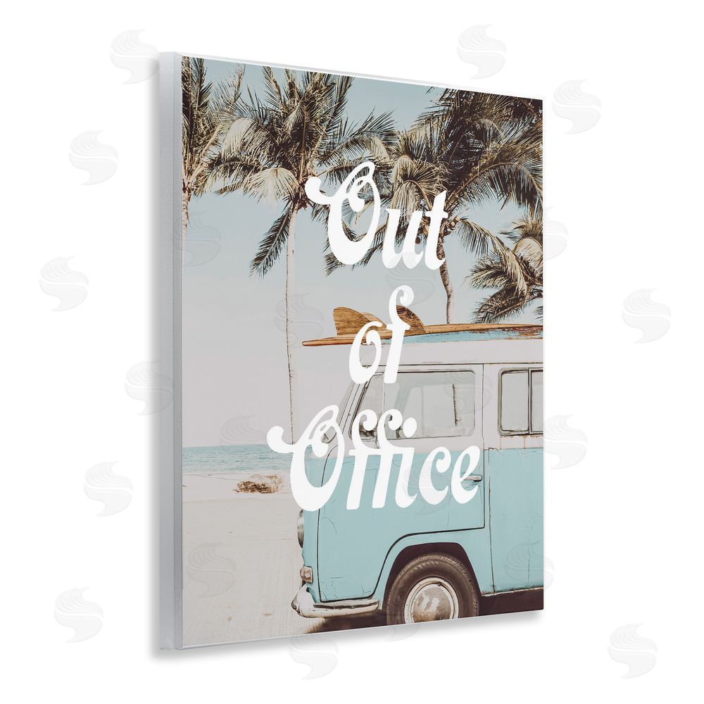 Lil' Rue Retro Out Of Office Beach Wooden Wall Plaque Art Print