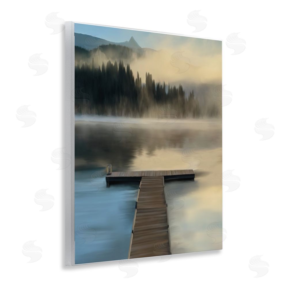 Renel Peters Reflective Lake At Dusk Wooden Wall Plaque Art Print