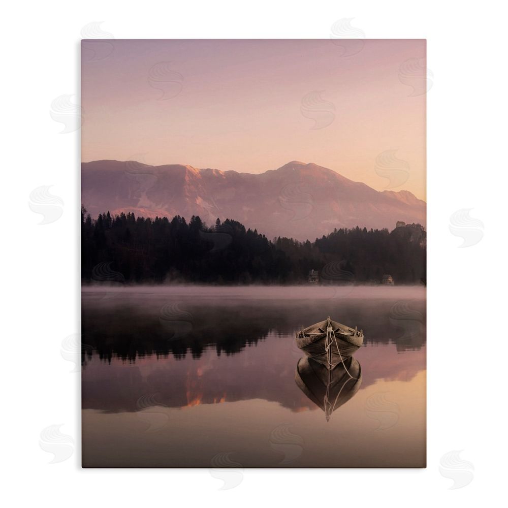 Marcus Prime Tranquil Lake Sunsets Stretched Canvas Wall Art Print