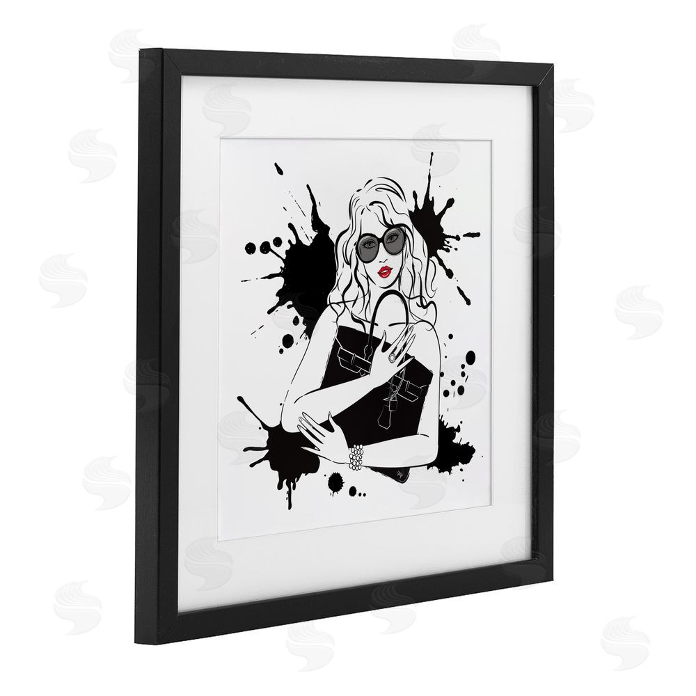 Martina Pavlova Black Bag Elegance & Glamour Black Framed Print Under Glass with Matting Wall Art