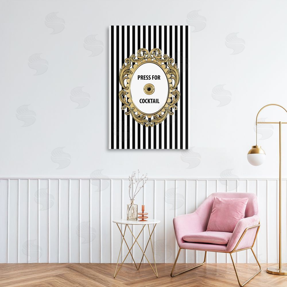 Martina Pavlova Press For Cocktail Celebration Stretched Canvas Wall Art in Room