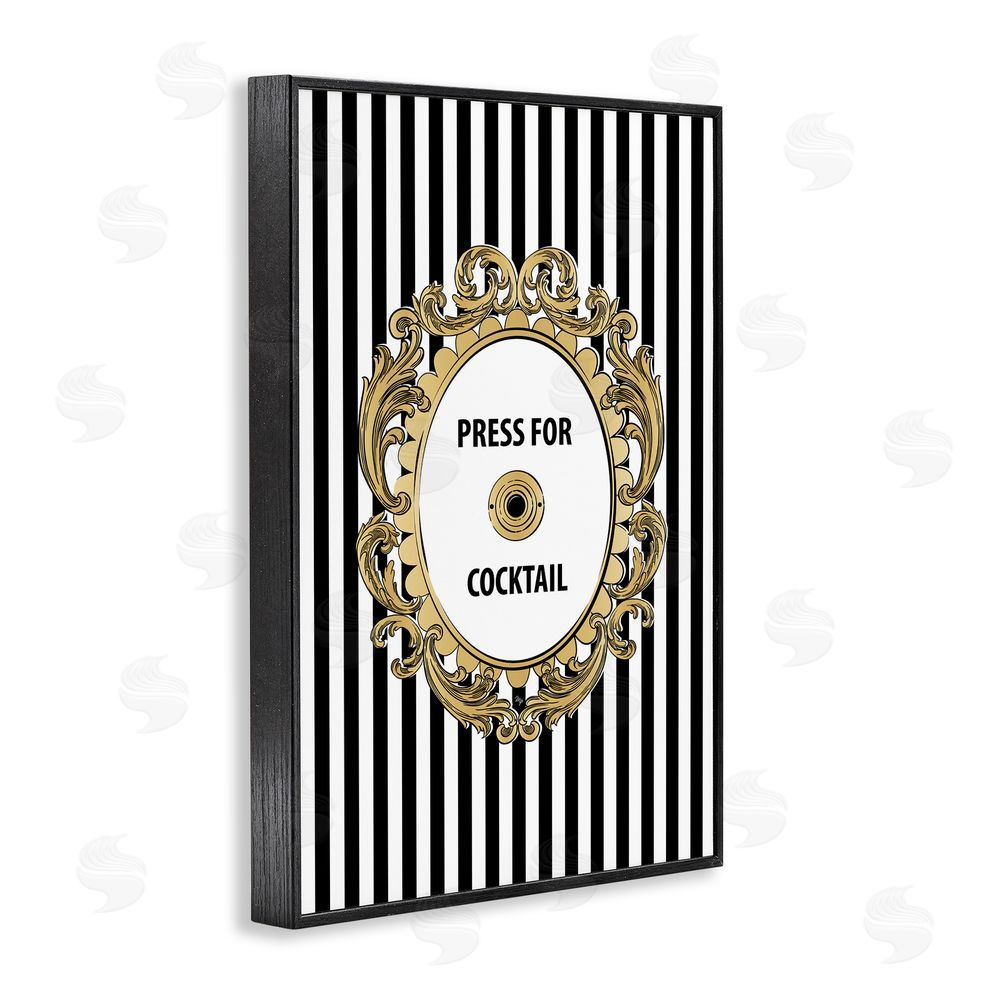 Martina Pavlova Press For Cocktail Celebration Black Framed Giclee Wall Art