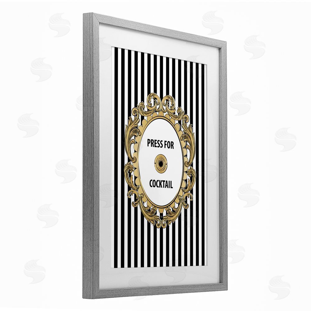 Martina Pavlova Press For Cocktail Celebration Gray Framed Print Under Glass Wall Art