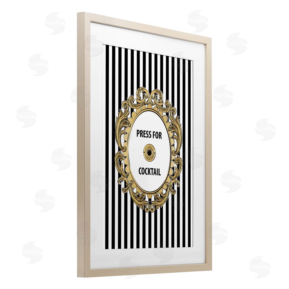 Martina Pavlova Press For Cocktail Celebration Brown Framed Print Under Glass Wall Art