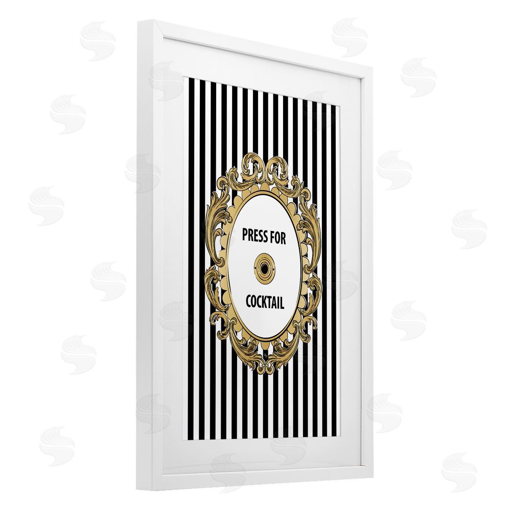 Martina Pavlova Press For Cocktail Celebration White Framed Print Under Glass Wall Art