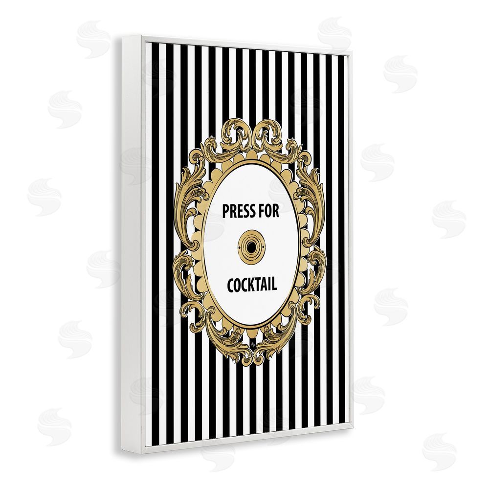 Martina Pavlova Press For Cocktail Celebration White Framed Giclee Wall Art