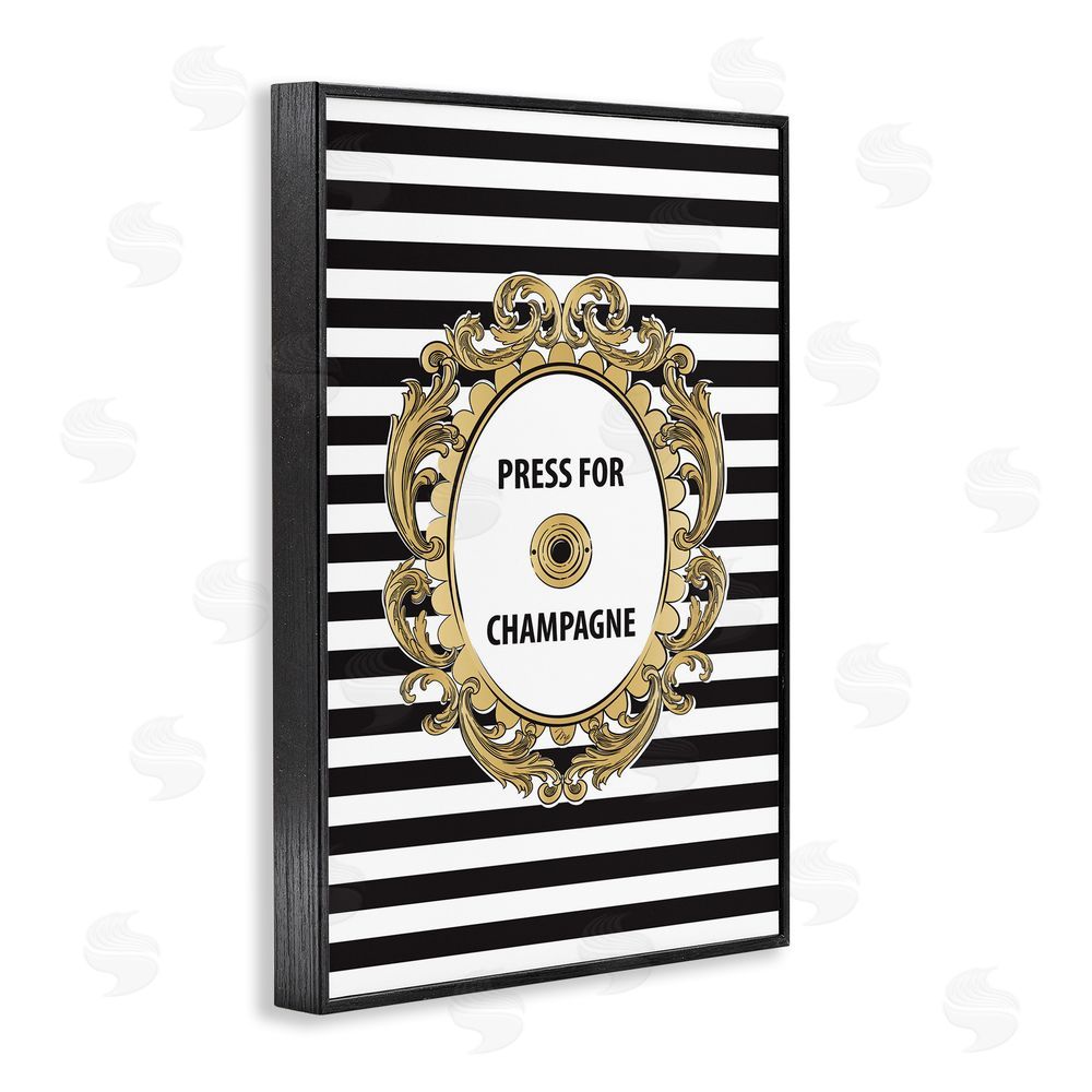 Martina Pavlova Press For Champagne Celebration Black Framed Giclee Wall Art