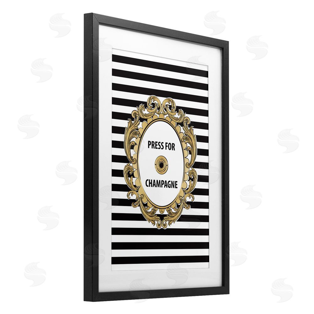 Martina Pavlova Press For Champagne Celebration Black Framed Print Under Glass Wall Art