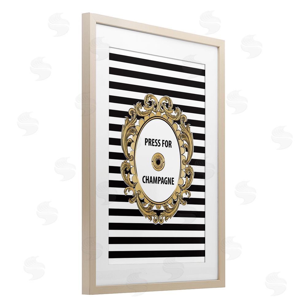 Martina Pavlova Press For Champagne Celebration Brown Framed Print Under Glass Wall Art