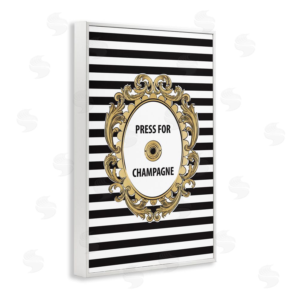 Martina Pavlova Press For Champagne Celebration White Framed Giclee Wall Art