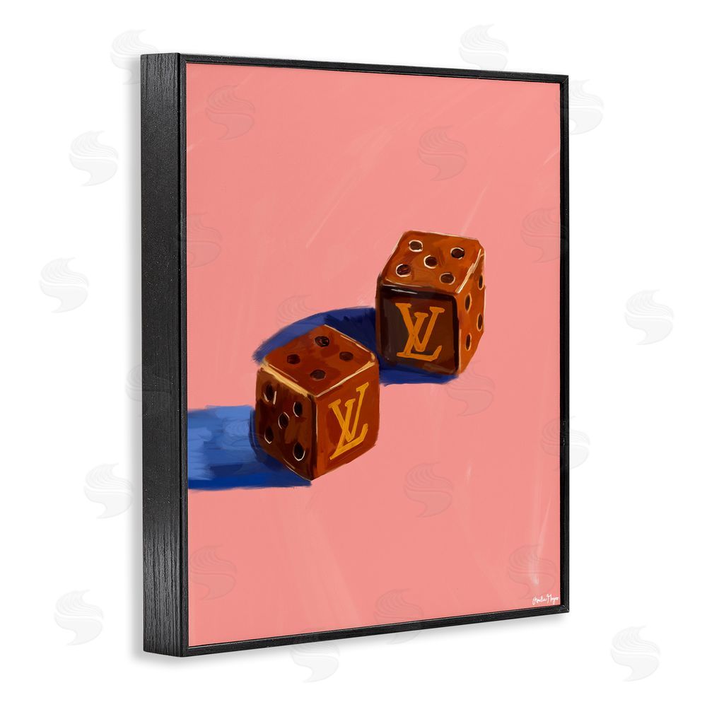 Amelia Noyes Fashion Brand Dice Blacked Framed Giclee Wall Art Print