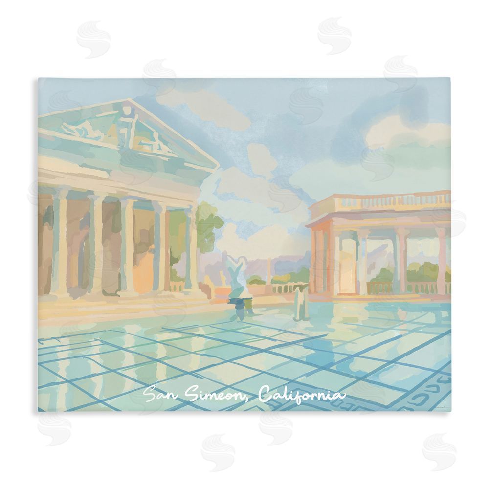 Amelia Noyes San Simeon California Stretched Canvas Wall Art Print