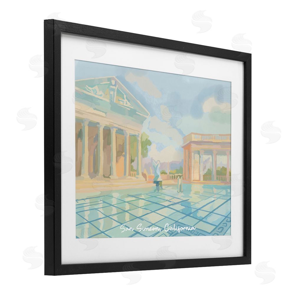 Amelia Noyes San Simeon California Black Framed Print Under Glass Wall Art