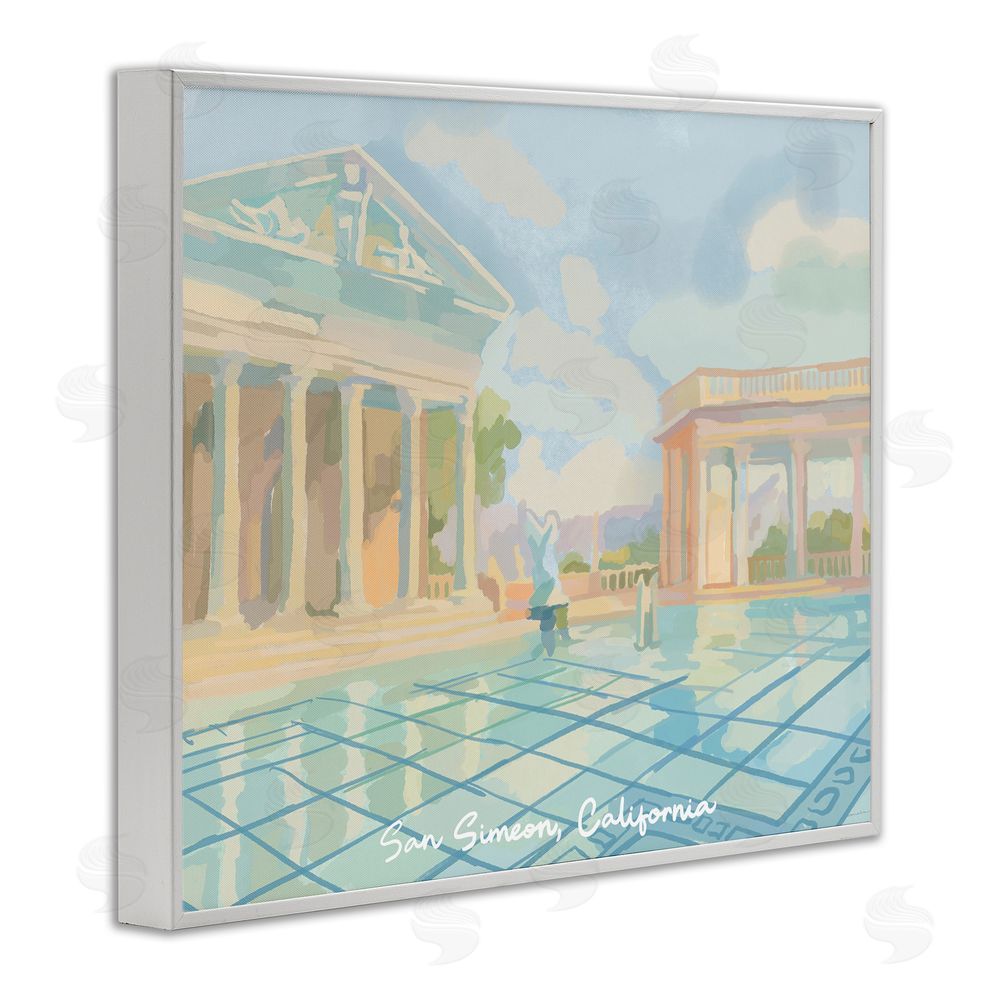 Amelia Noyes San Simeon California White Framed Giclee Wall Art Print