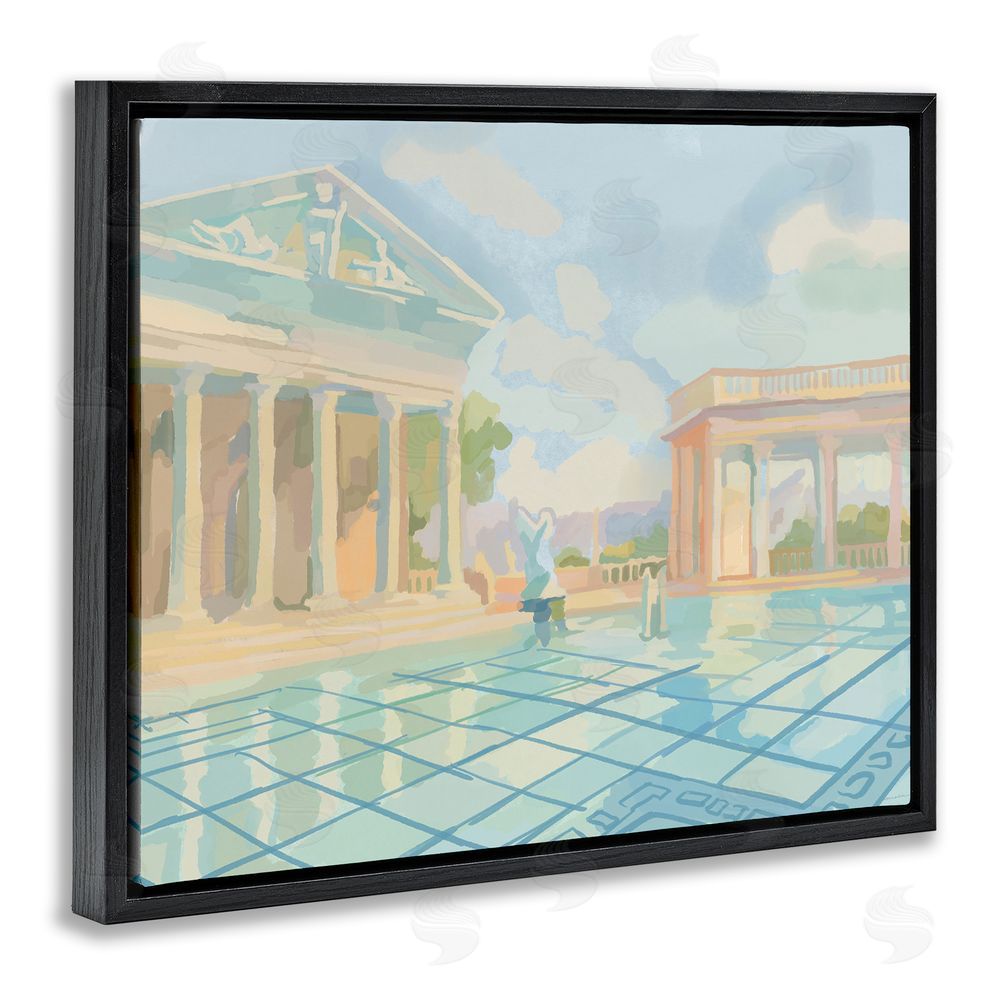 Amelia Noyes Sam Simeon Architecture Black Floating Frame Canvas Wall Art Print