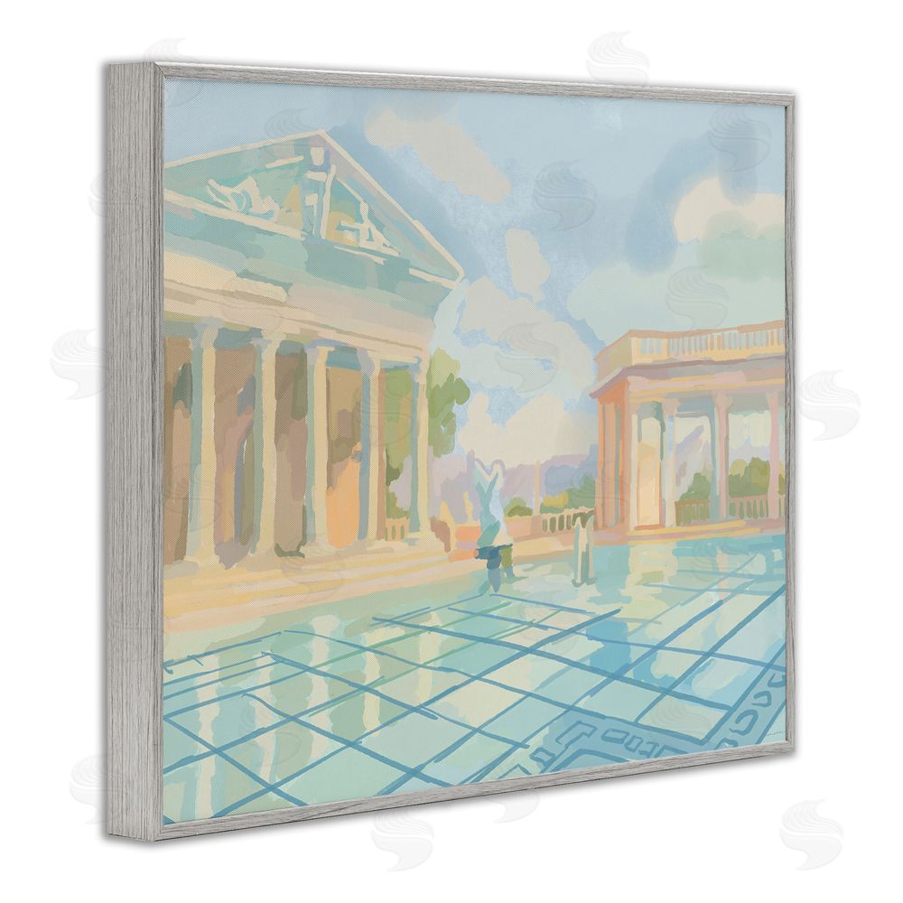 Amelia Noyes Sam Simeon Architecture Gray Framed Giclee Wall Art Print