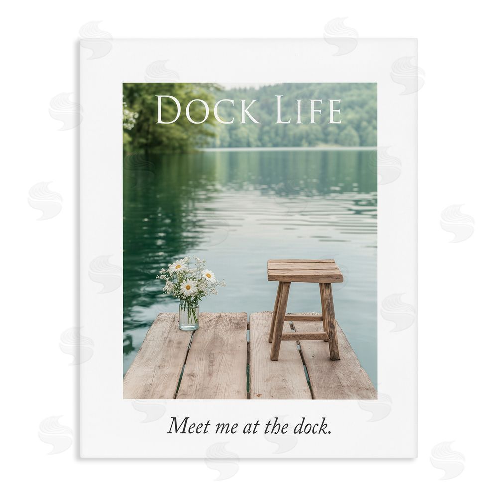 A Barefoot Stylist Dock Life Calming Scenery Stretched Canvas Wall Art