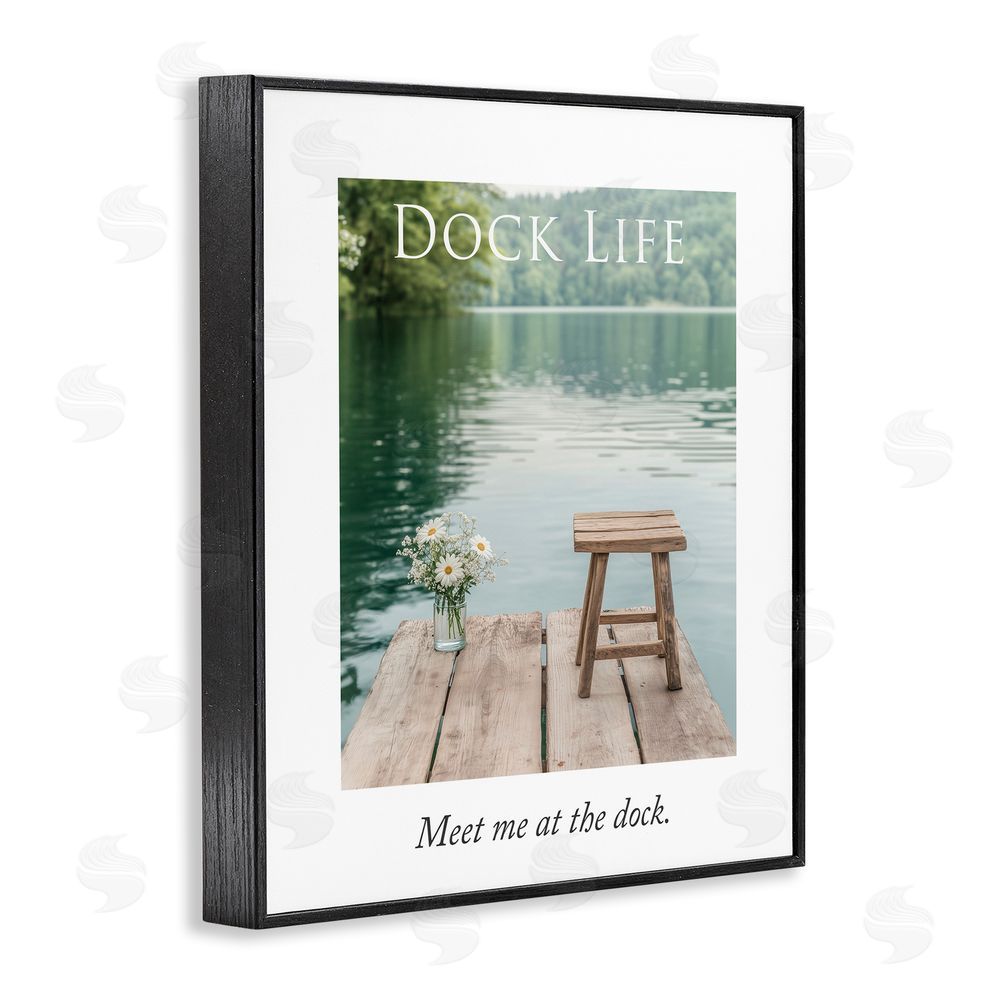 A Barefoot Stylist Dock Life Calming Scenery Black Framed Giclee Wall Art Print