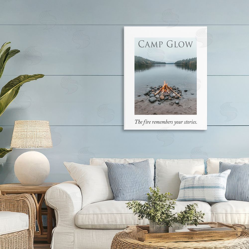 A Barefoot Stylist Fire Remembers Your Stories Stretched Canvas Wall Art in Room