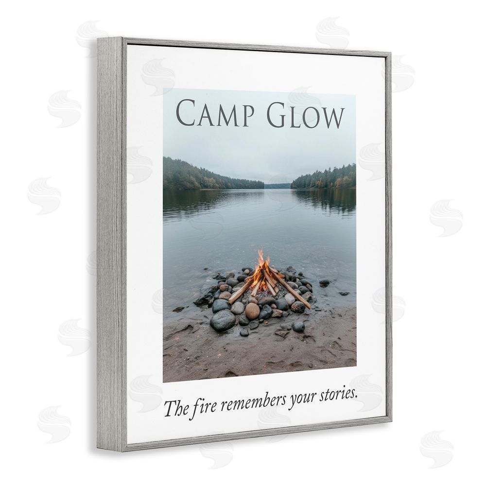 A Barefoot Stylist Fire Remembers Your Stories Gray Framed Giclee Wall Art Print