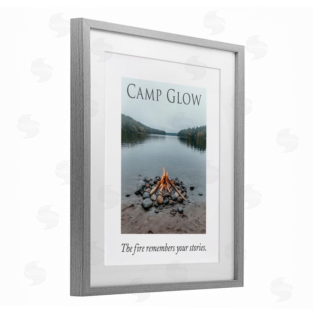A Barefoot Stylist Fire Remembers Your Stories Gray Framed Print Under Glass Wall Art