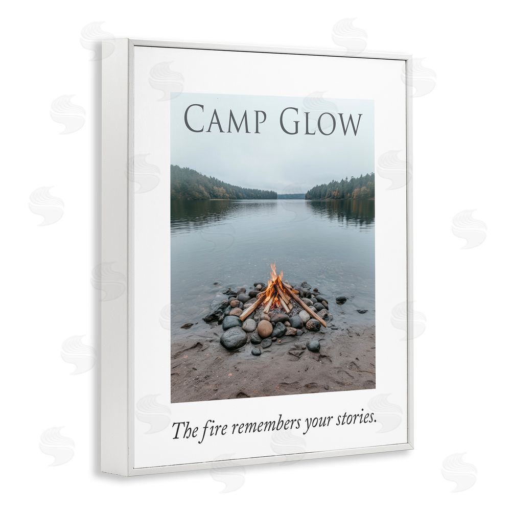 A Barefoot Stylist Fire Remembers Your Stories White Framed Giclee Wall Art Print