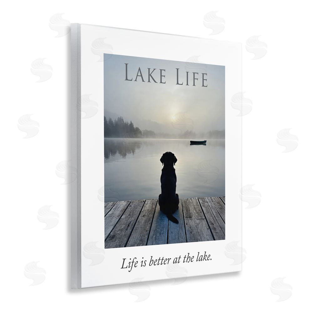 A Barefoot Stylist Lake Life with Dog Wall Plaque Art Print